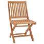 Preview: Gartenstühle 2 Stk. mit Blauen Kissen Teak Massivholz