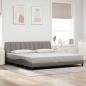 Preview: ARDEBO.de - Bettgestell ohne Matratze "Hanko" Taupe 200x200 cm Stoff