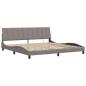 Preview: Bettgestell ohne Matratze "Hanko" Taupe 200x200 cm Stoff