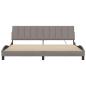 Preview: Bettgestell ohne Matratze "Hanko" Taupe 200x200 cm Stoff