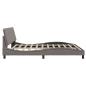 Preview: Bettgestell ohne Matratze "Hanko" Taupe 200x200 cm Stoff