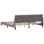 Preview: Bettgestell ohne Matratze "Hanko" Taupe 200x200 cm Stoff