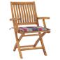 Preview: Klappbare Gartenstühle mit Kissen 4 Stk. Massivholz Teak