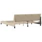 Preview: Bettgestell ohne Matratze "Hanko" Creme 200x200 cm Stoff