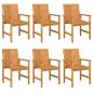 Preview: Garten Essgruppe 6 pcs Braun Mittel Massivholz