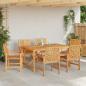 Preview: Garten Essgruppe 6 pcs Braun Mittel Massivholz