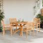 Preview: Garten Essgruppe 5 Stk. Natur Massivholz Akazie