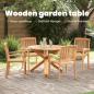 Preview: Garten Essgruppe 5 Stk. Natur Massivholz Akazie