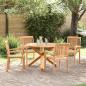 Preview: Garten Essgruppe 5 Stk. Natur Massivholz Akazie