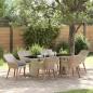 Preview: ARDEBO.de - Outdoortisch-Set 7 pcs Hellgrau 190 x 80 x 74 cm