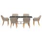 Preview: Outdoortisch-Set 7 pcs Hellgrau 190 x 80 x 74 cm