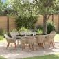 Preview: ARDEBO.de - Essgruppe 9 pcs Hellgrau 190 x 80 x 74 cm