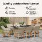 Preview: Essgruppe 9 pcs Hellgrau 190 x 80 x 74 cm