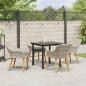 Preview: Essgruppe 5 pcs Hellgrau und Schwarz Mittel