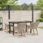 Preview: Essgruppe 5 pcs Hellgrau und Schwarz 140 x 70 x 74 cm