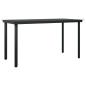 Preview: Essgruppe 5 pcs Hellgrau und Schwarz 140 x 70 x 74 cm
