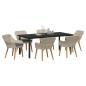 Preview: Essgruppe 7 pcs Hellgrau und Schwarz 200x100x74 cm