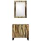 Preview: Badezimmerschrank-Set 2 pcs Natur Massivholz Mango