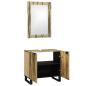 Preview: Badezimmerschrank-Set 2 pcs Natur Massivholz Mango
