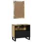 Preview: Badezimmerschrank-Set 2 pcs Natur Massivholz Mango