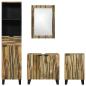 Preview: Badezimmermöbel Set 4 pcs Braun Groß Massives, grobes Mangoholz