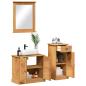 Preview: Badezimmermöbel Set mit Schubladen mit Regal Wandmontiert mit Speicher mit Spiegel 3 pcs Braun 37 x 34 x 80 cm