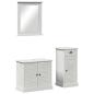 Preview: Badezimmermöbel Set mit Schubladen mit Regal Wandmontiert mit Speicher mit Tür mit Spiegel 3 pcs Braun 37 x 34 x 80 cm