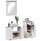 Preview: Badezimmermöbel Set mit Schubladen mit Regal Wandmontiert mit Speicher mit Tür mit Spiegel 3 pcs Braun 37 x 34 x 80 cm