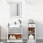 Preview: Badezimmermöbel Set mit Schubladen mit Regal Wandmontiert mit Speicher mit Tür mit Spiegel 3 pcs Braun 37 x 34 x 80 cm