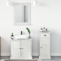 Preview: Badezimmermöbel Set mit Schubladen mit Regal Wandmontiert mit Speicher mit Tür mit Spiegel 3 pcs Braun 37 x 34 x 80 cm