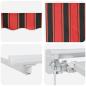 Preview: Einziehbare Markise Marineblau 350x200 cm Stoff und Metall