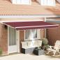 Preview: ARDEBO.de - Einziehbare Markise Burgunderrot 350x200 cm Gewebe