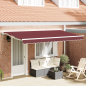 Preview: Einziehbare Markise Burgunderrot 350x200 cm Gewebe