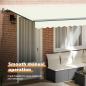Preview: Einziehbare Markise Creme und Anthrazit 4 x 2 m