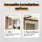 Preview: Einziehbare Markise Creme und Anthrazit 4 x 2 m