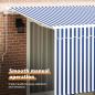 Preview: Einziehbare Markise Blau und Weiß 400 x 200 cm Gewebe
