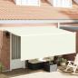 Preview: ARDEBO.de - Einziehbare Markise Cremefarben Weiß Braun 400 x 200 cm