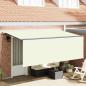 Preview: ARDEBO.de - Einziehbare Markise Cremefarben Anthrazit Braun 400 x 200 cm