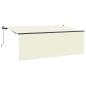 Preview: Einziehbare Markise Cremefarben Anthrazit Braun 400 x 200 cm