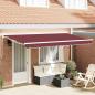 Preview: ARDEBO.de - Einziehbare Markise Burgunderrot 400x200 cm Stoff und Polyester