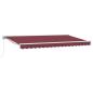 Preview: Einziehbare Markise Burgunderrot 400x200 cm Stoff und Polyester
