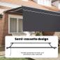 Preview: Einziehbare Markise Anthrazit 300 x 250 cm Gewebe