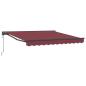 Preview: Einziehbare Markise Bordeauxrot 300x250 cm Polyester und Metall