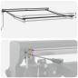 Preview: Einziehbare Markise Marineblau 300x250 cm Stoff und Metall