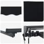 Preview: Einziehbare Markise Schwarz 300x250 cm