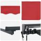 Preview: Einziehbare Markise Rot 300x250 cm Gewebe