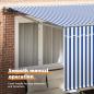 Preview: Einziehbare Markise Marineblau und Weiß 350 x 250 cm