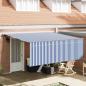 Preview: ARDEBO.de - Einziehbare Markise Blaue und weiße Streifen 400 × 300 cm
