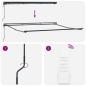 Preview: Einziehbare Markise Grau 400 × 300 cm Aluminium, Stoff
