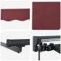 Preview: Einziehbare Markise Bordeauxrot 400x300 cm Polyester und Metall
